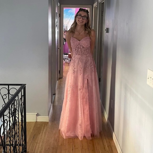 Dusty Pink Prom Dress - SIZE SMALL - Picture 1 of 2